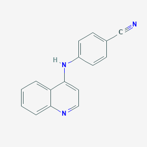 molecular formula C16H11N3 B4482389 4-(Quinolin-4-ylamino)benzonitrile 