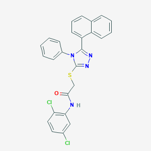 molecular formula C26H18Cl2N4OS B448241 N-(2,5-dichlorophenyl)-2-{[5-(1-naphthyl)-4-phenyl-4H-1,2,4-triazol-3-yl]sulfanyl}acetamide 