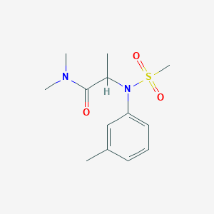 molecular formula C13H20N2O3S B4482417 N~1~,N~1~-dimethyl-N~2~-(3-methylphenyl)-N~2~-(methylsulfonyl)alaninamide 