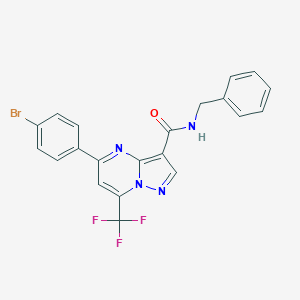 molecular formula C21H14BrF3N4O B448249 N-benzyl-5-(4-bromophenyl)-7-(trifluoromethyl)pyrazolo[1,5-a]pyrimidine-3-carboxamide 