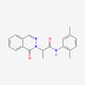 molecular formula C19H19N3O2 B4482529 N-(2,5-dimethylphenyl)-2-(1-oxo-2(1H)-phthalazinyl)propanamide 