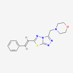 molecular formula C16H17N5OS B4482563 3-(4-morpholinylmethyl)-6-(2-phenylvinyl)[1,2,4]triazolo[3,4-b][1,3,4]thiadiazole 
