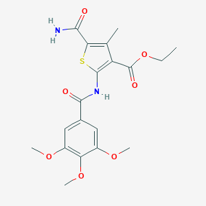 Ethyl 5-(aminocarbonyl)-4-methyl-2-[(3,4,5-trimethoxybenzoyl)amino]-3-thiophenecarboxylate