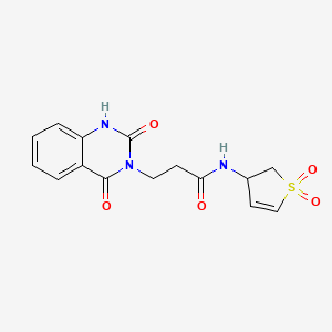 molecular formula C15H15N3O5S B4482630 N-(1,1-dioxido-2,3-dihydrothiophen-3-yl)-3-(2-hydroxy-4-oxoquinazolin-3(4H)-yl)propanamide 