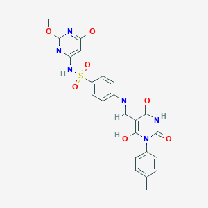 N-(2,6-dimethoxy-4-pyrimidinyl)-4-{[(1-(4-methylphenyl)-2,4,6-trioxotetrahydro-5(2H)-pyrimidinylidene)methyl]amino}benzenesulfonamide