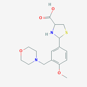 molecular formula C16H22N2O4S B448269 2-[4-Methoxy-3-(morpholin-4-ylmethyl)phenyl]-1,3-thiazolidine-4-carboxylic acid CAS No. 491832-04-3