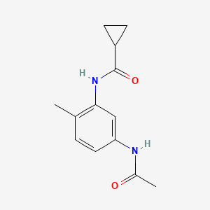 molecular formula C13H16N2O2 B4482705 N-[5-(acetylamino)-2-methylphenyl]cyclopropanecarboxamide 