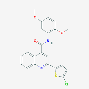 2-(5-chlorothiophen-2-yl)-N-(2,5-dimethoxyphenyl)quinoline-4-carboxamide