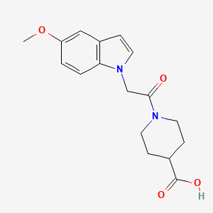 molecular formula C17H20N2O4 B4482714 1-[(5-methoxy-1H-indol-1-yl)acetyl]piperidine-4-carboxylic acid 