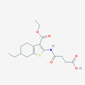 4-{[3-(Ethoxycarbonyl)-6-ethyl-4,5,6,7-tetrahydro-1-benzothiophen-2-yl]amino}-4-oxobutanoic acid