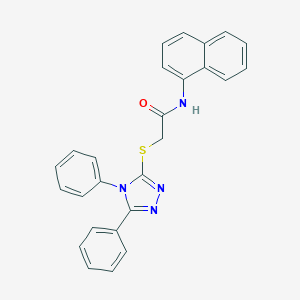 molecular formula C26H20N4OS B448275 2-[(4,5-diphenyl-4H-1,2,4-triazol-3-yl)sulfanyl]-N-(1-naphthyl)acetamide CAS No. 354549-34-1