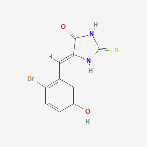 molecular formula C10H7BrN2O2S B448276 (5Z)-5-[(2-bromo-5-hydroxyphenyl)methylidene]-2-sulfanylideneimidazolidin-4-one 