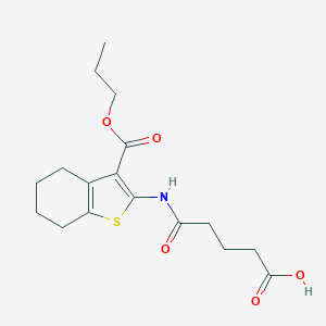5-Oxo-5-{[3-(propoxycarbonyl)-4,5,6,7-tetrahydro-1-benzothiophen-2-yl]amino}pentanoic acid
