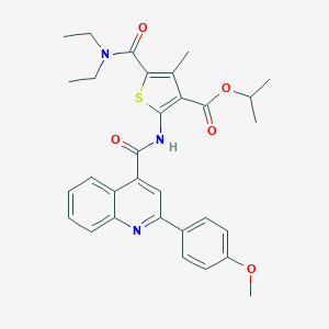Isopropyl 5-[(diethylamino)carbonyl]-2-({[2-(4-methoxyphenyl)-4-quinolinyl]carbonyl}amino)-4-methyl-3-thiophenecarboxylate