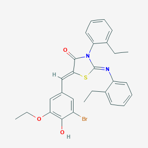 5-(3-Bromo-5-ethoxy-4-hydroxybenzylidene)-3-(2-ethylphenyl)-2-[(2-ethylphenyl)imino]-1,3-thiazolidin-4-one