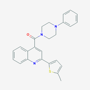 molecular formula C25H23N3OS B448287 2-(5-Methyl-2-thienyl)-4-[(4-phenyl-1-piperazinyl)carbonyl]quinoline 