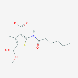 Dimethyl 5-(hexanoylamino)-3-methylthiophene-2,4-dicarboxylate
