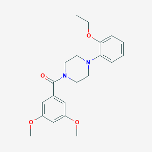 molecular formula C21H26N2O4 B448296 1-(3,5-Dimethoxybenzoyl)-4-(2-ethoxyphenyl)piperazine 