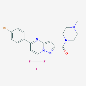 [5-(4-Bromophenyl)-7-(trifluoromethyl)pyrazolo[1,5-a]pyrimidin-2-yl](4-methylpiperazino)methanone