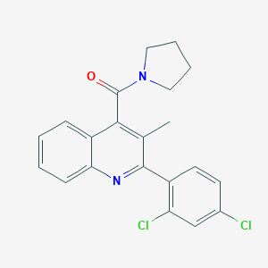 2-(2,4-Dichlorophenyl)-3-methyl-4-(1-pyrrolidinylcarbonyl)quinoline