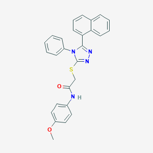 N-(4-methoxyphenyl)-2-{[5-(1-naphthyl)-4-phenyl-4H-1,2,4-triazol-3-yl]sulfanyl}acetamide