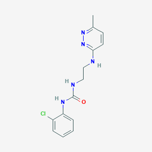 molecular formula C14H16ClN5O B4483042 N-(2-chlorophenyl)-N'-{2-[(6-methyl-3-pyridazinyl)amino]ethyl}urea 