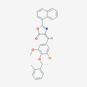 4-{3-bromo-5-methoxy-4-[(2-methylbenzyl)oxy]benzylidene}-2-(1-naphthyl)-1,3-oxazol-5(4H)-one