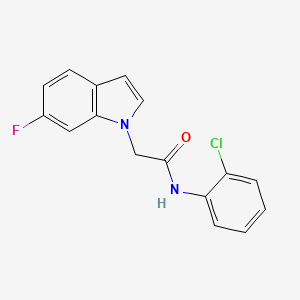 molecular formula C16H12ClFN2O B4483054 N-(2-chlorophenyl)-2-(6-fluoro-1H-indol-1-yl)acetamide 