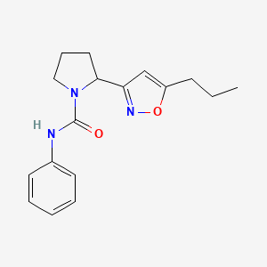 molecular formula C17H21N3O2 B4483321 N-phenyl-2-(5-propyl-1,2-oxazol-3-yl)pyrrolidine-1-carboxamide 