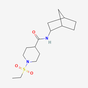 molecular formula C15H26N2O3S B4483331 N-bicyclo[2.2.1]hept-2-yl-1-(ethylsulfonyl)-4-piperidinecarboxamide 