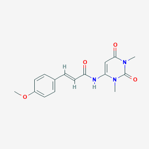 molecular formula C16H17N3O4 B448336 N-(1,3-dimethyl-2,6-dioxo-1,2,3,6-tetrahydro-4-pyrimidinyl)-3-(4-methoxyphenyl)acrylamide 