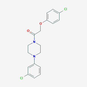 molecular formula C18H18Cl2N2O2 B448345 2-(4-Chlorophenoxy)-1-[4-(3-chlorophenyl)piperazin-1-yl]ethanone 