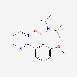 molecular formula C18H23N3O2 B4483454 N,N-diisopropyl-2-methoxy-6-pyrimidin-2-ylbenzamide 