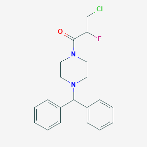 molecular formula C20H22ClFN2O B448347 1-Benzhydryl-4-(3-chloro-2-fluoropropanoyl)piperazine 