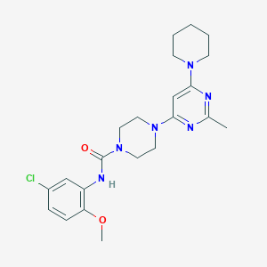 molecular formula C22H29ClN6O2 B4483481 N-(5-Chloro-2-methoxyphenyl)-4-[2-methyl-6-(piperidin-1-YL)pyrimidin-4-YL]piperazine-1-carboxamide 