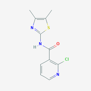 molecular formula C11H10ClN3OS B448351 2-chloro-N-(4,5-dimethyl-1,3-thiazol-2-yl)nicotinamide 