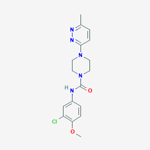 molecular formula C17H20ClN5O2 B4483523 N-(3-chloro-4-methoxyphenyl)-4-(6-methyl-3-pyridazinyl)-1-piperazinecarboxamide 