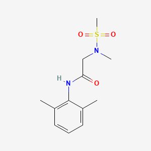 molecular formula C12H18N2O3S B4483550 N-(2,6-dimethylphenyl)-2-[methyl(methylsulfonyl)amino]acetamide 