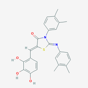 3-(3,4-Dimethylphenyl)-2-[(3,4-dimethylphenyl)imino]-5-(2,3,4-trihydroxybenzylidene)-1,3-thiazolidin-4-one