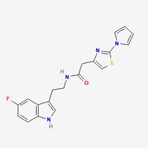 molecular formula C19H17FN4OS B4483585 N-[2-(5-fluoro-1H-indol-3-yl)ethyl]-2-[2-(1H-pyrrol-1-yl)-1,3-thiazol-4-yl]acetamide 
