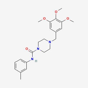 molecular formula C22H29N3O4 B4483614 N-(3-methylphenyl)-4-(3,4,5-trimethoxybenzyl)-1-piperazinecarboxamide 
