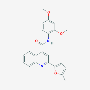 molecular formula C23H20N2O4 B448366 N-(2,4-dimethoxyphenyl)-2-(5-methylfuran-2-yl)quinoline-4-carboxamide 
