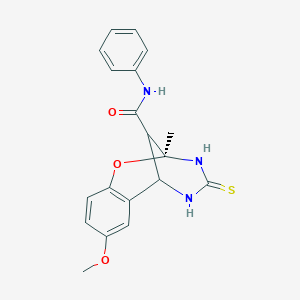 molecular formula C19H19N3O3S B448389 (9S)-4-methoxy-9-methyl-N-phenyl-11-thioxo-8-oxa-10,12-diazatricyclo[7.3.1.0~2,7~]trideca-2,4,6-triene-13-carboxamide 