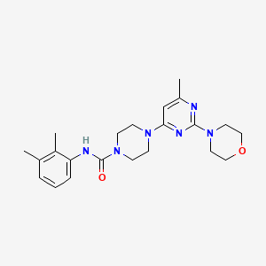 molecular formula C22H30N6O2 B4483911 N-(2,3-Dimethylphenyl)-4-[6-methyl-2-(morpholin-4-YL)pyrimidin-4-YL]piperazine-1-carboxamide 