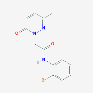 molecular formula C13H12BrN3O2 B4484011 N-(2-bromophenyl)-2-(3-methyl-6-oxo-1(6H)-pyridazinyl)acetamide 