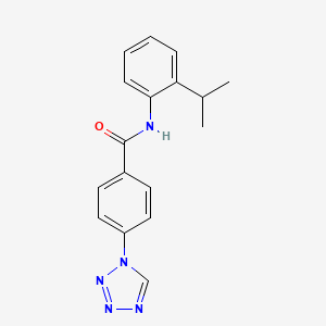 molecular formula C17H17N5O B4484023 N-[2-(propan-2-yl)phenyl]-4-(1H-tetrazol-1-yl)benzamide 