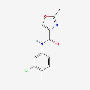 molecular formula C12H11ClN2O2 B4484089 N-(3-chloro-4-methylphenyl)-2-methyl-1,3-oxazole-4-carboxamide 