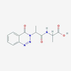 molecular formula C13H14N4O4 B4484183 N-[2-(4-oxo-1,2,3-benzotriazin-3(4H)-yl)propanoyl]alanine 