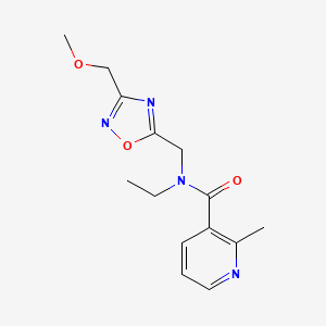 molecular formula C14H18N4O3 B4484203 N-ethyl-N-{[3-(methoxymethyl)-1,2,4-oxadiazol-5-yl]methyl}-2-methylnicotinamide 