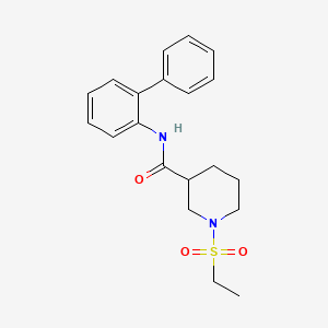 molecular formula C20H24N2O3S B4484228 N-{[1,1'-BIPHENYL]-2-YL}-1-(ETHANESULFONYL)PIPERIDINE-3-CARBOXAMIDE 